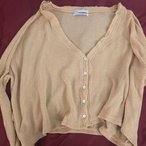 Urban outfitter mustard yellow crop cardigan